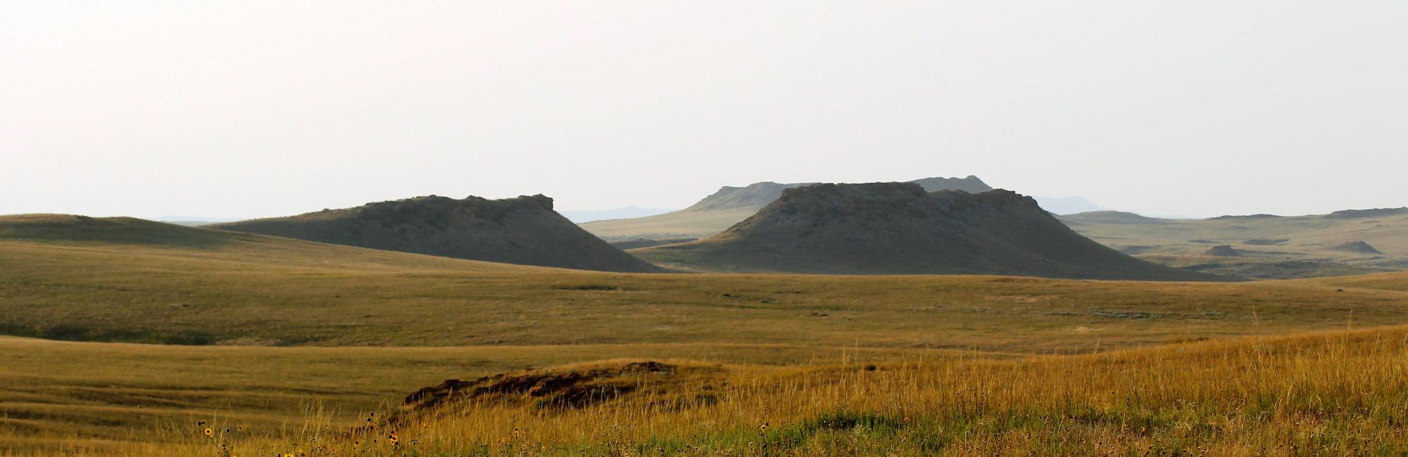 Buttes on the landscape